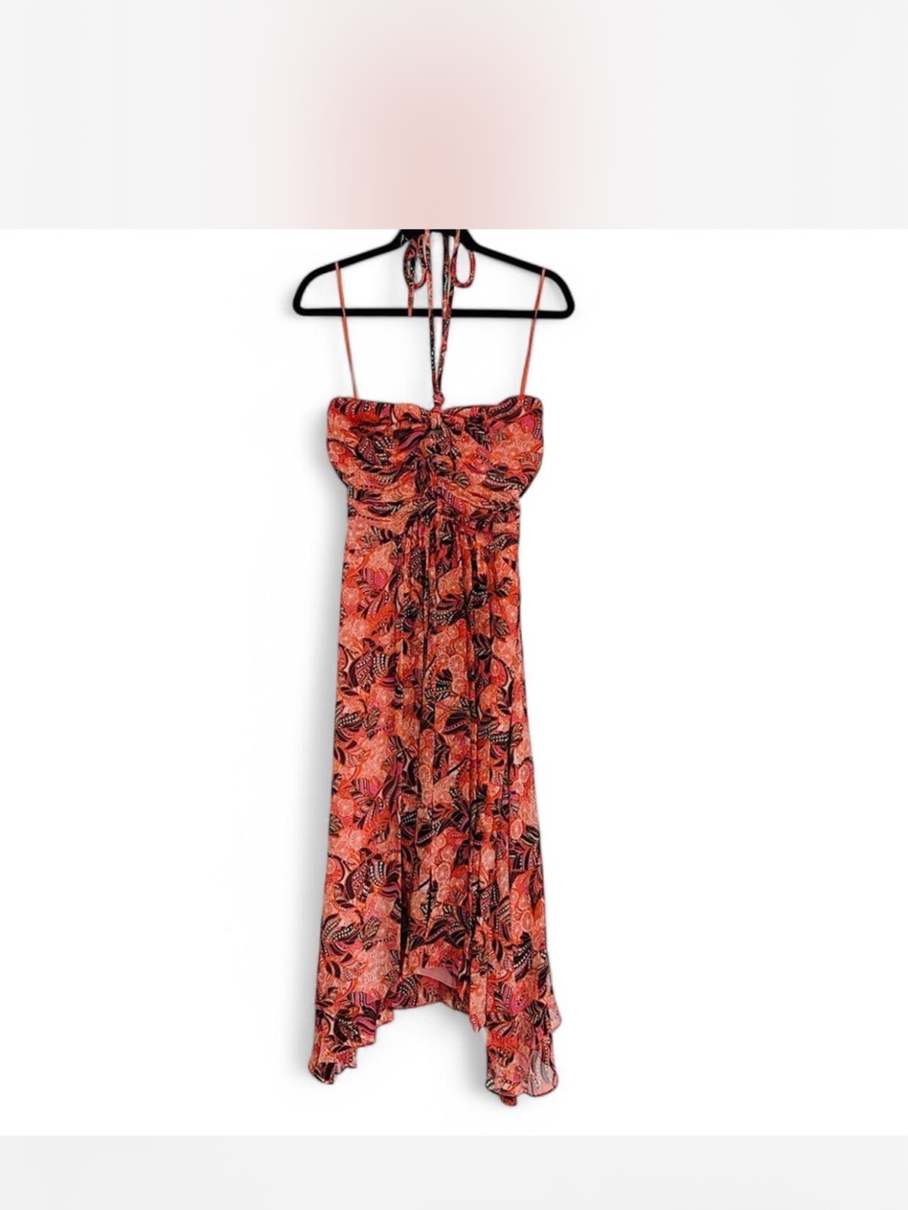 A.L.C. Violet Silk Floral Halter Midi Dress | NWT | Size 8